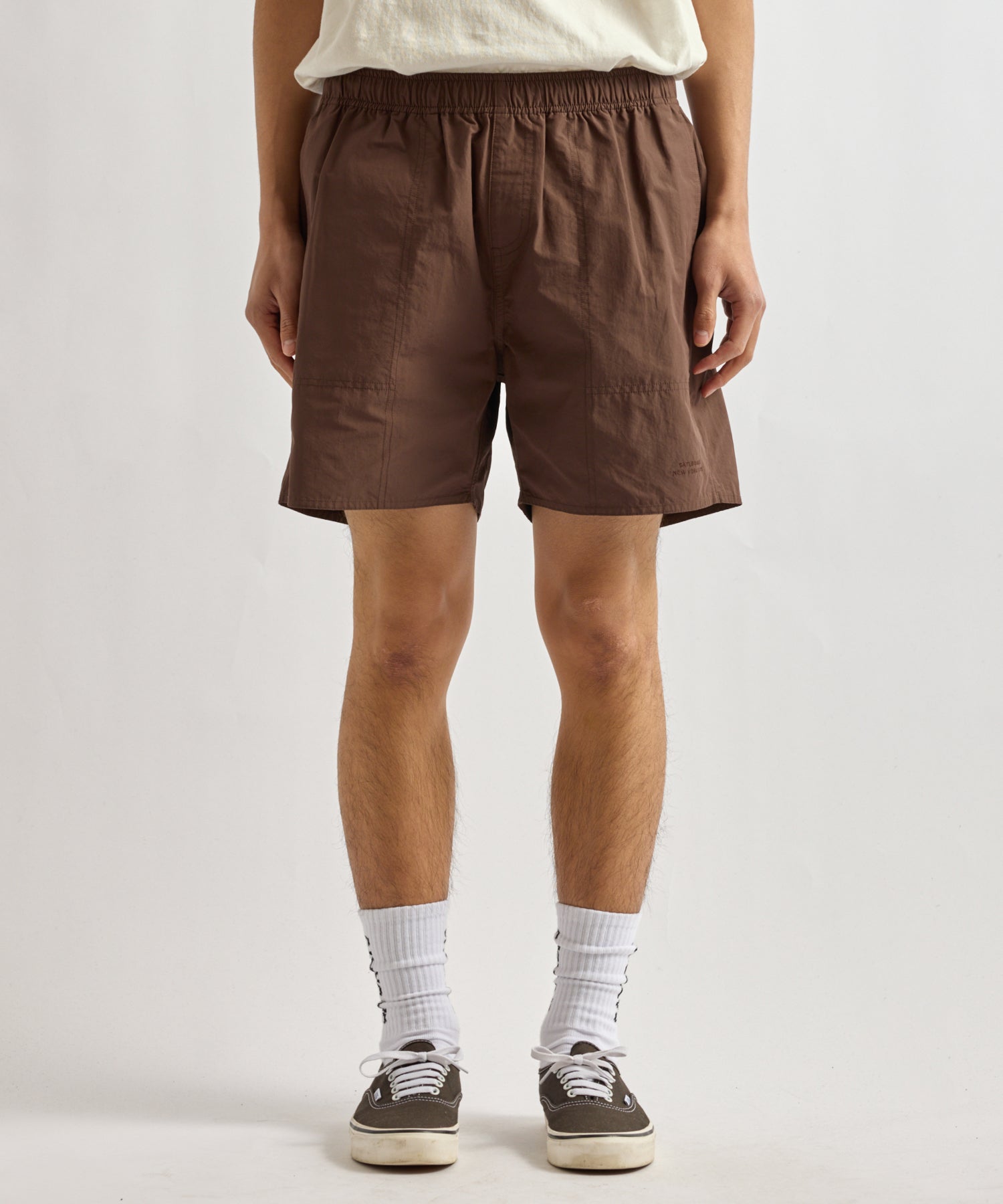 Saturdays NYC Talley Swim Short in Dark Brown