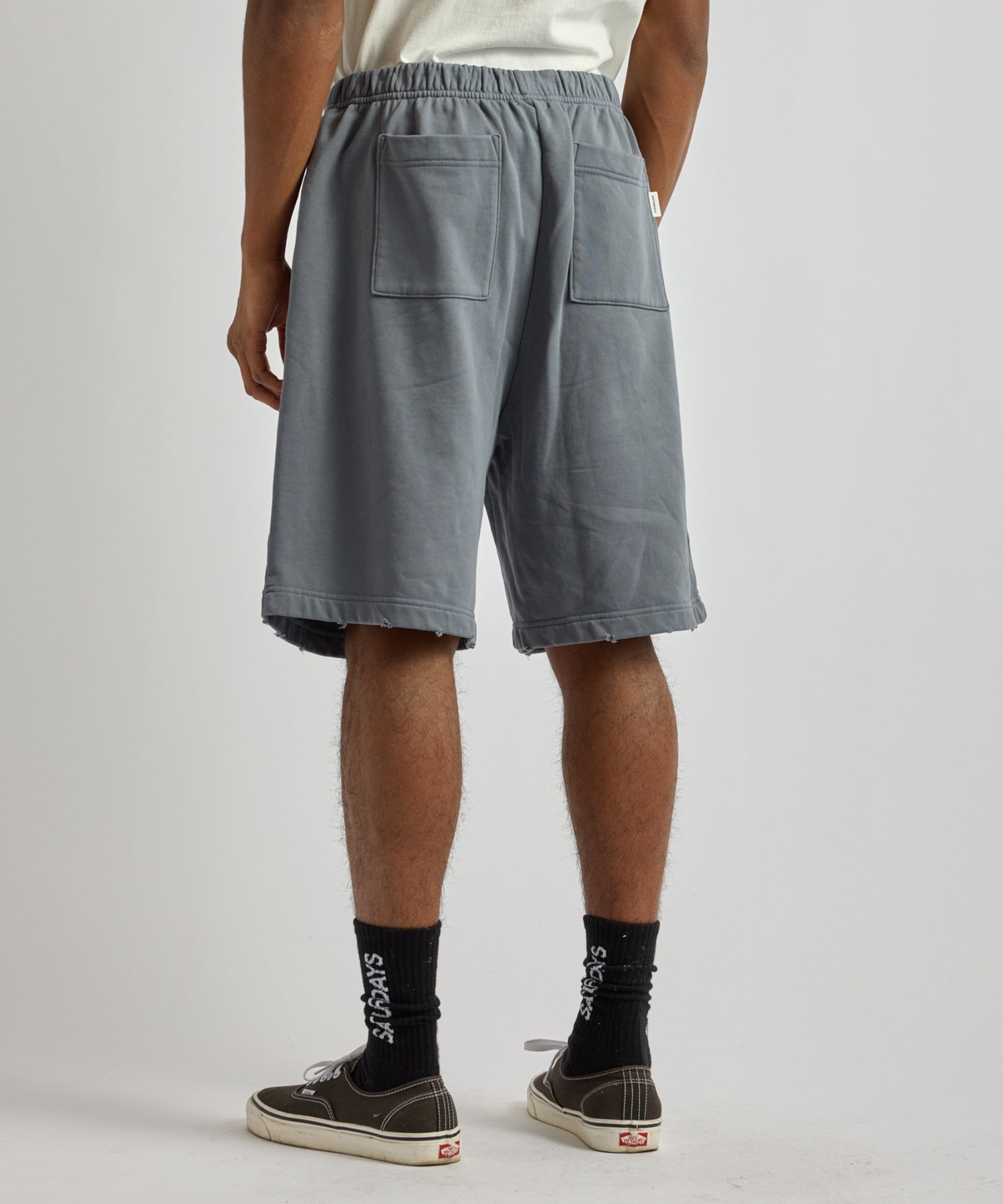 Saturdays NYC Austin Super Vintage Sweat Short in Light Blue