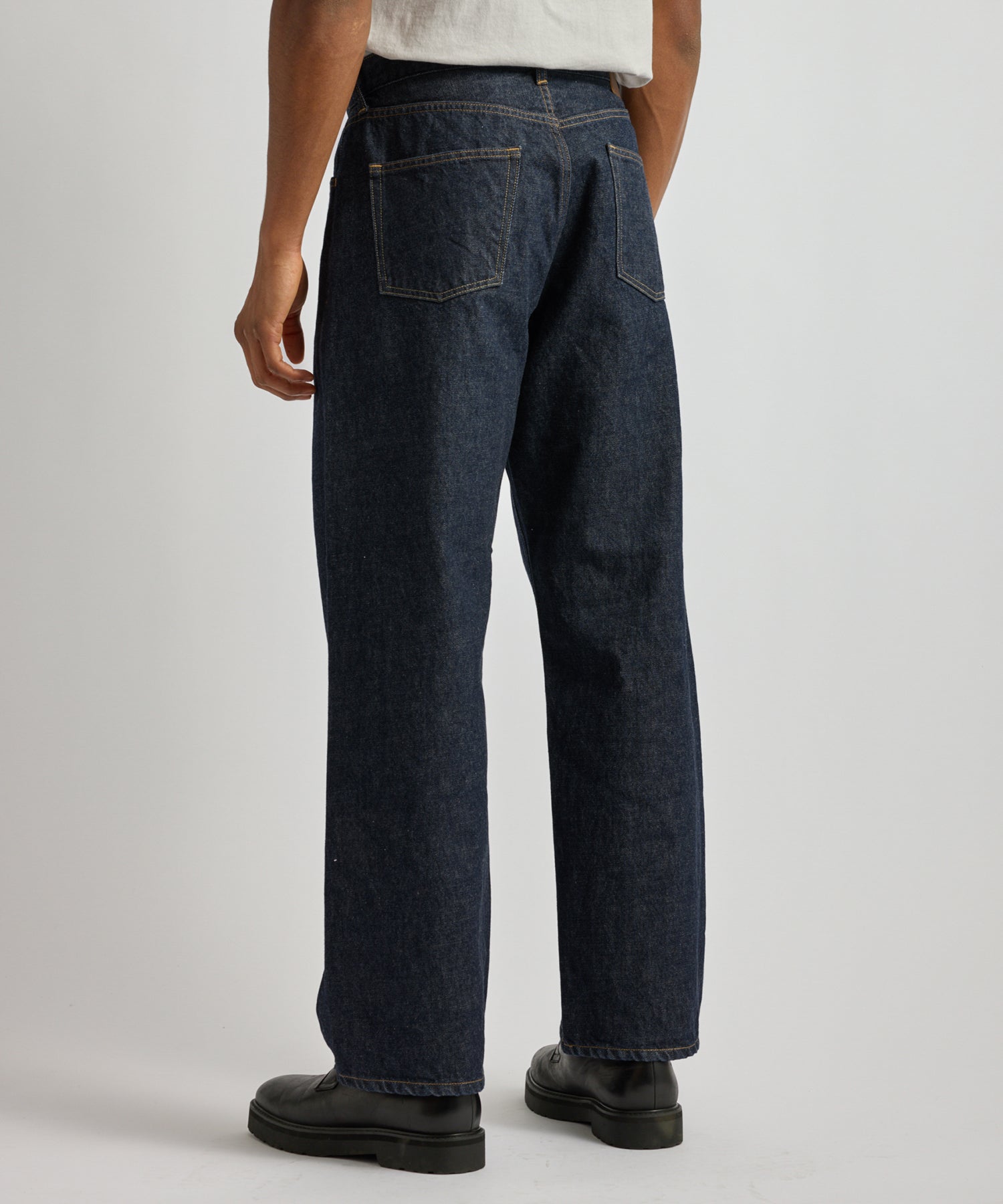 Saturdays NYC Tobias Straight Rinsed Denim Pant in Navy