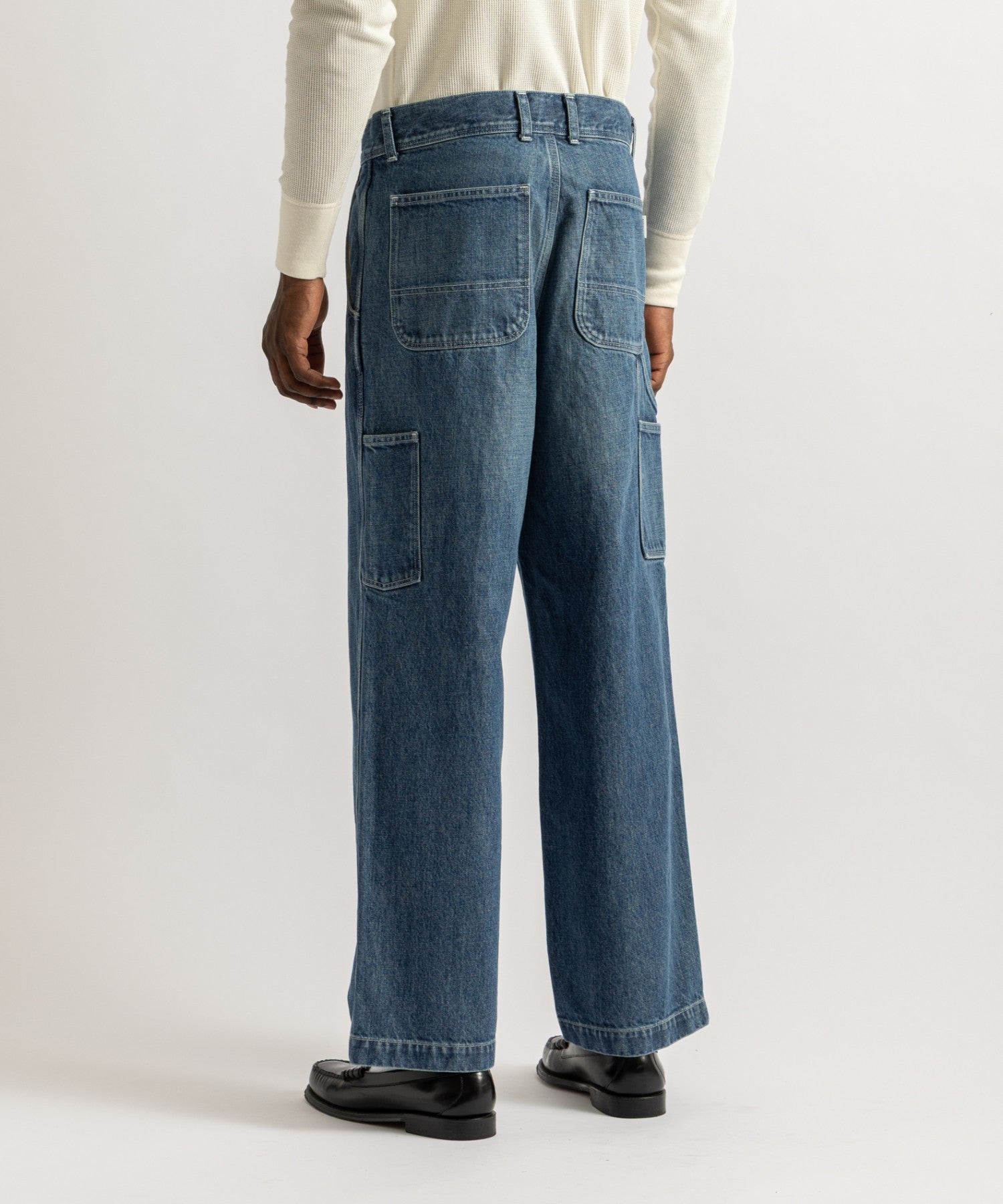 Saturdays NYC Morris Wide Denim Pants in Blue