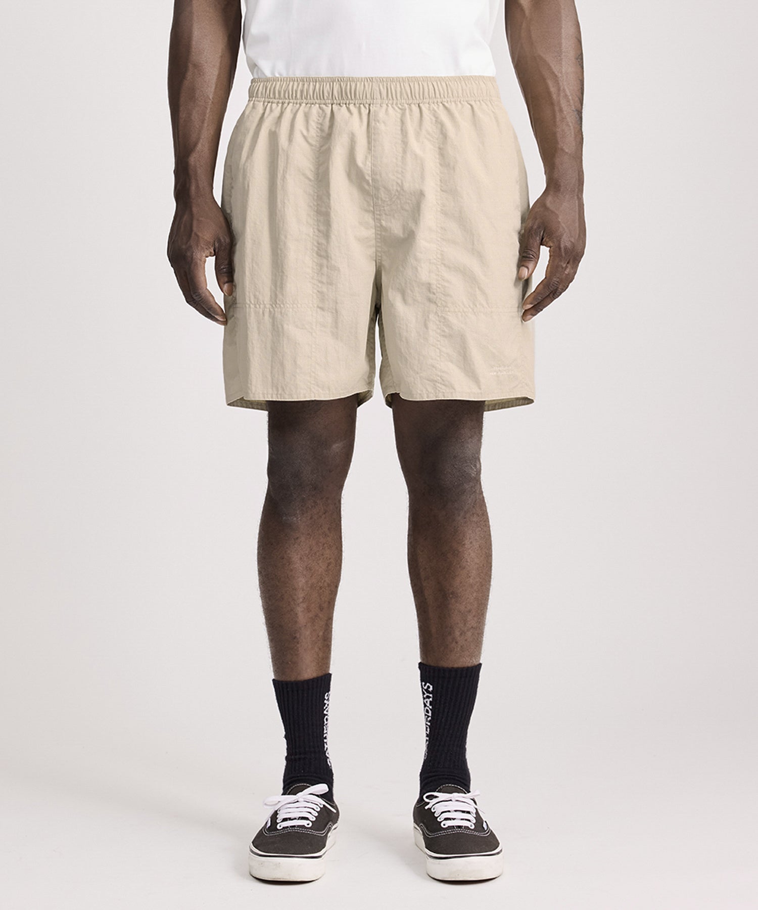 Saturdays NYC Talley Washed Swim Short in Beige