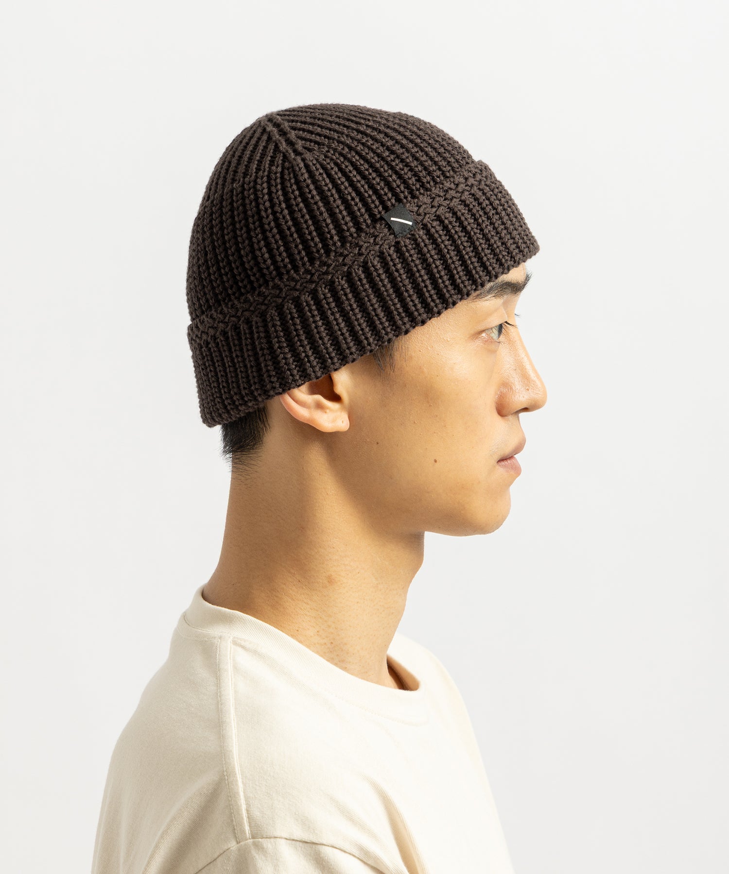 Saturdays NYC Rib Beanie in Dark Brown