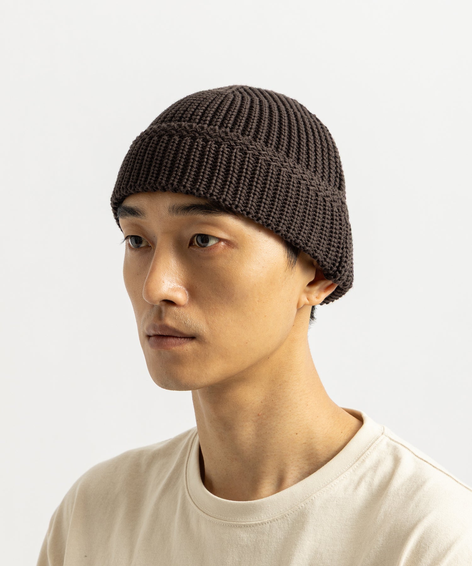 Saturdays NYC Rib Beanie in Dark Brown