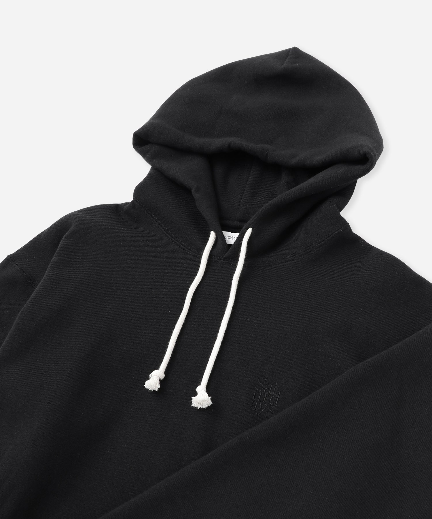 Saturdays NYC Warren Miller Stacked Hoodie in Black