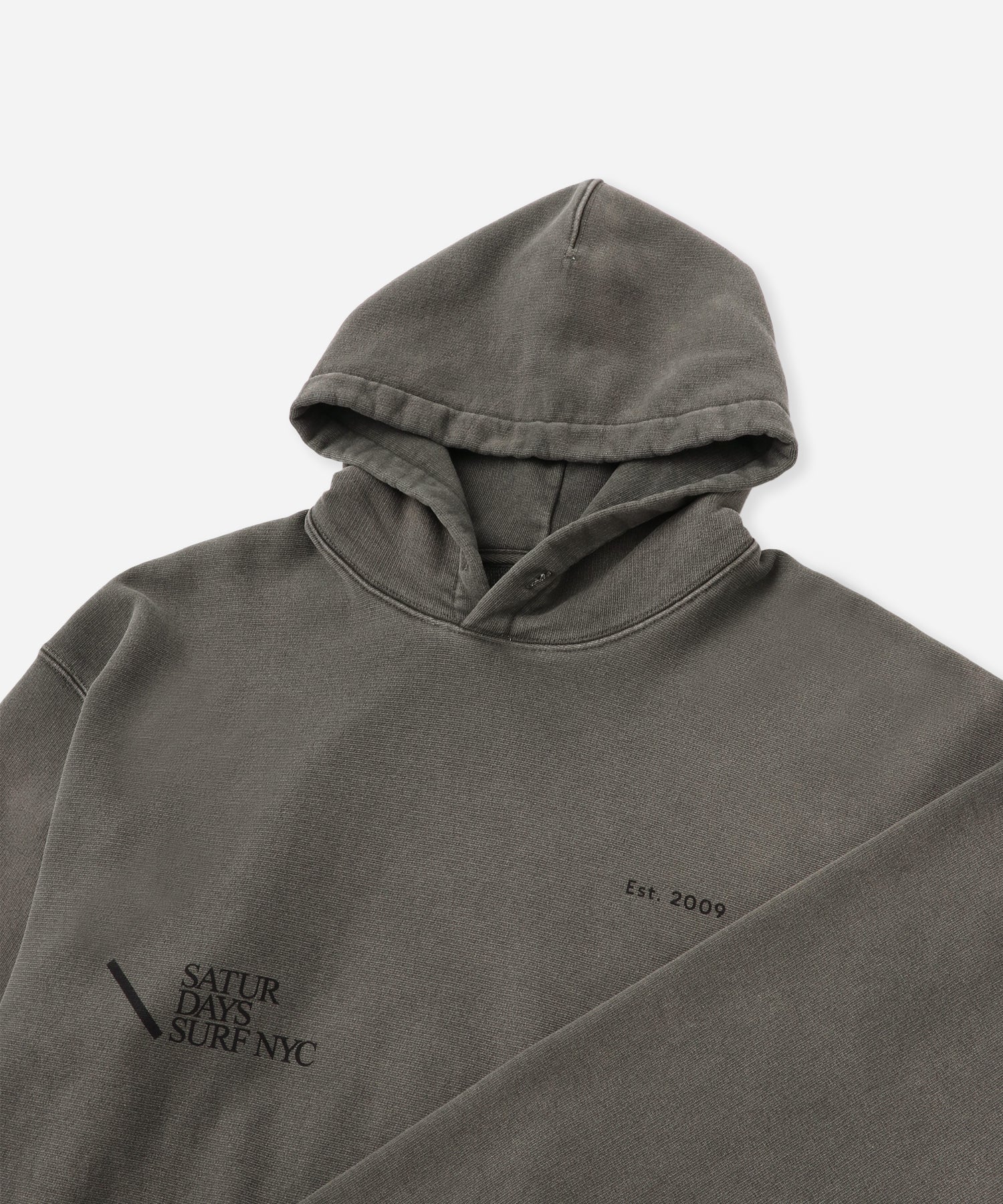 Saturdays NYC Warren Sunburned Peace Hoodie in Olive Green