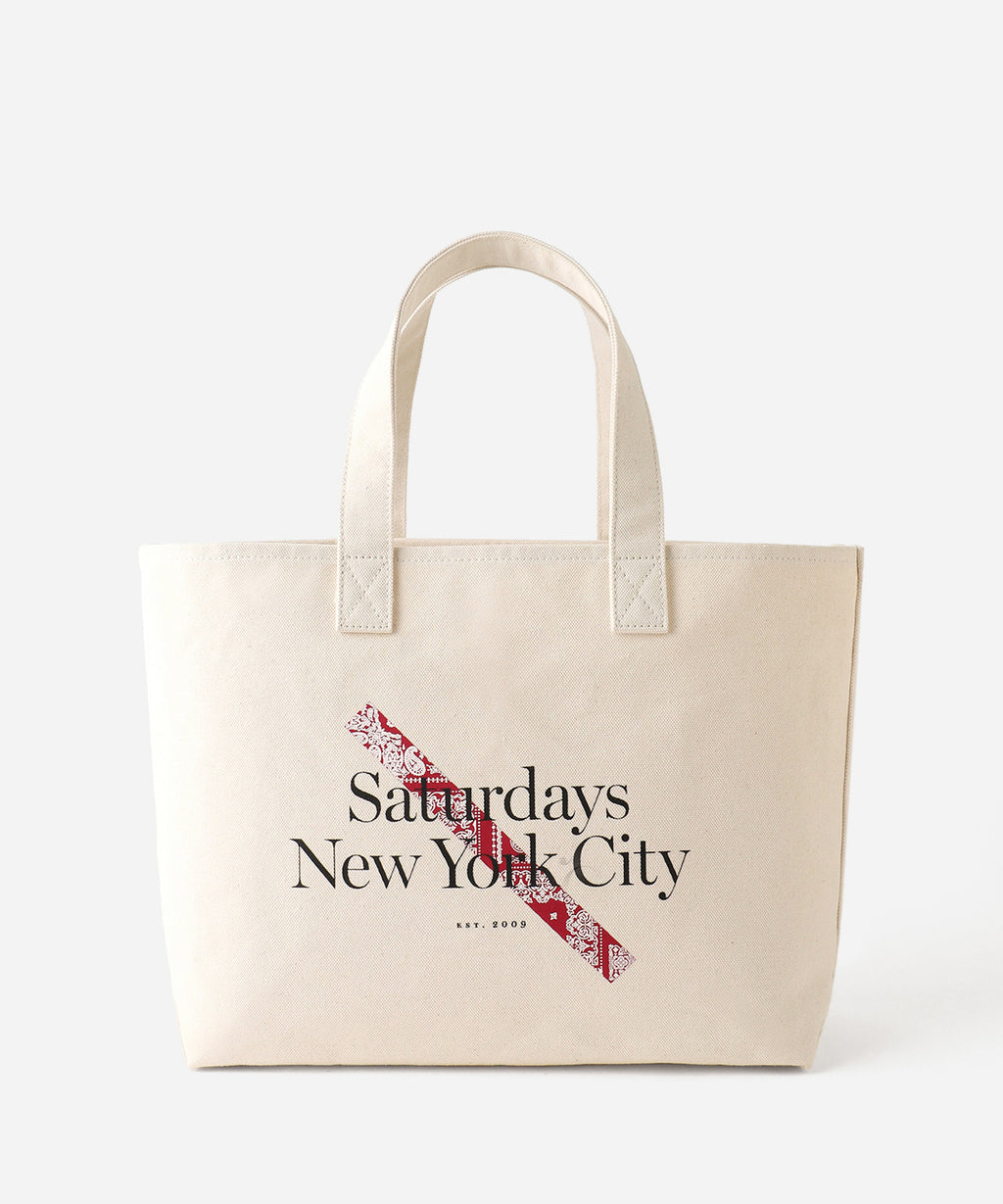 MIYAGIHIDETAKA x Saturdays Bandana Slash Tote Bag