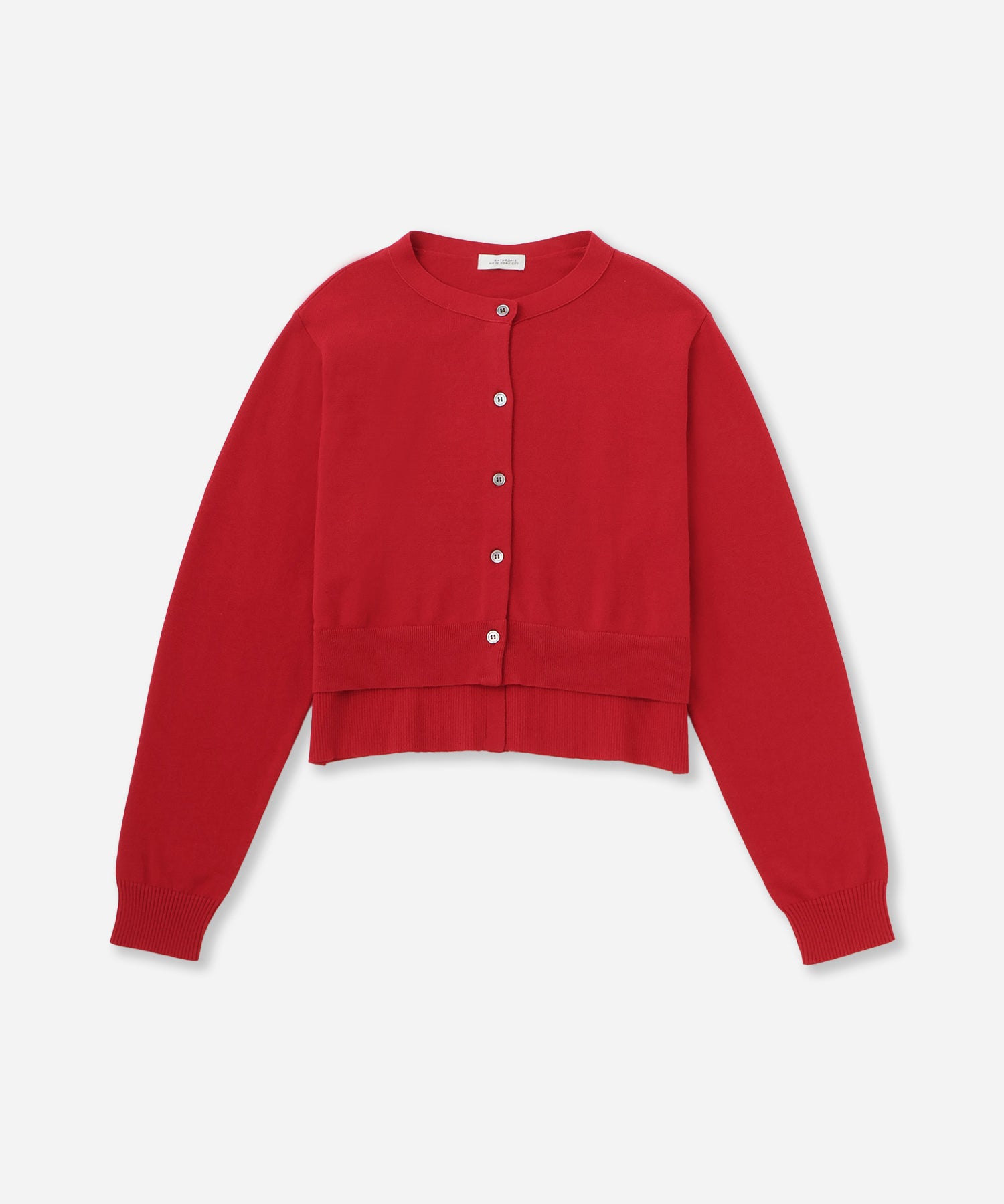 Saturdays NYC Halle Double Layer Cardigan in Red
