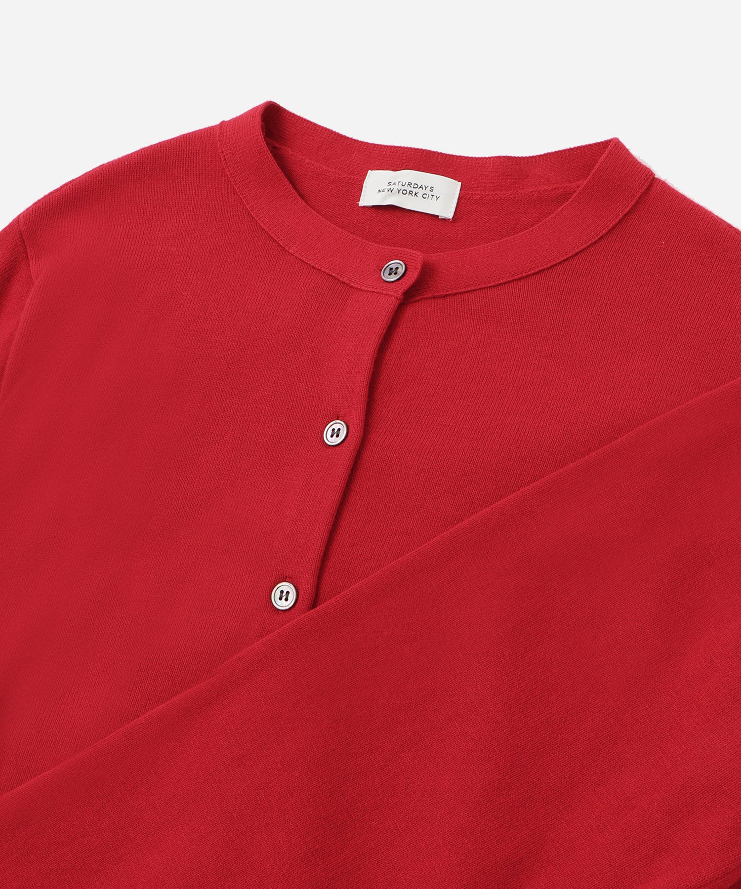 Saturdays NYC Halle Double Layer Cardigan in Red