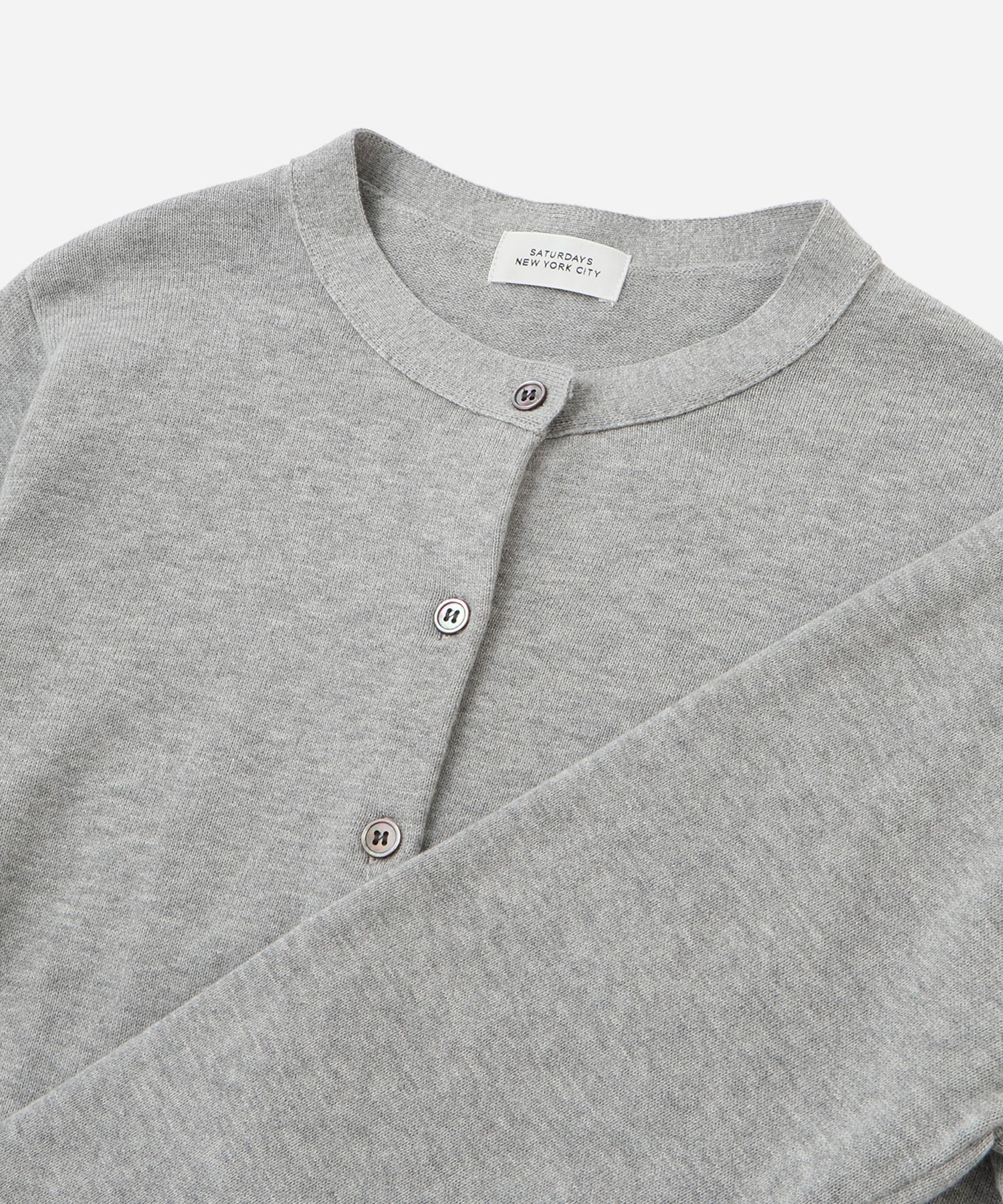 Saturdays NYC Halle Double Layer Cardigan in Gray