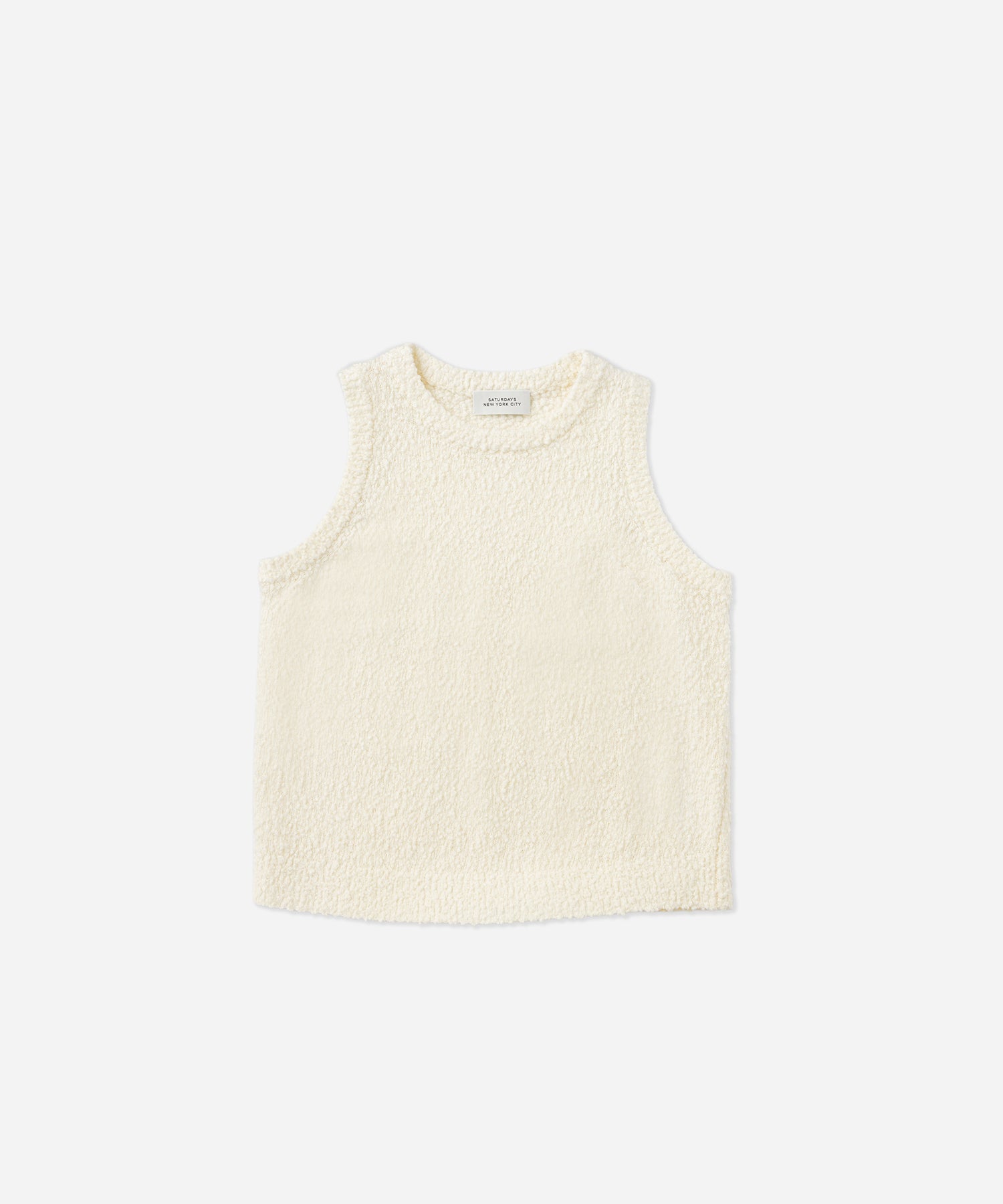 Saturdays NYC Andie Bubble Knit Top in White