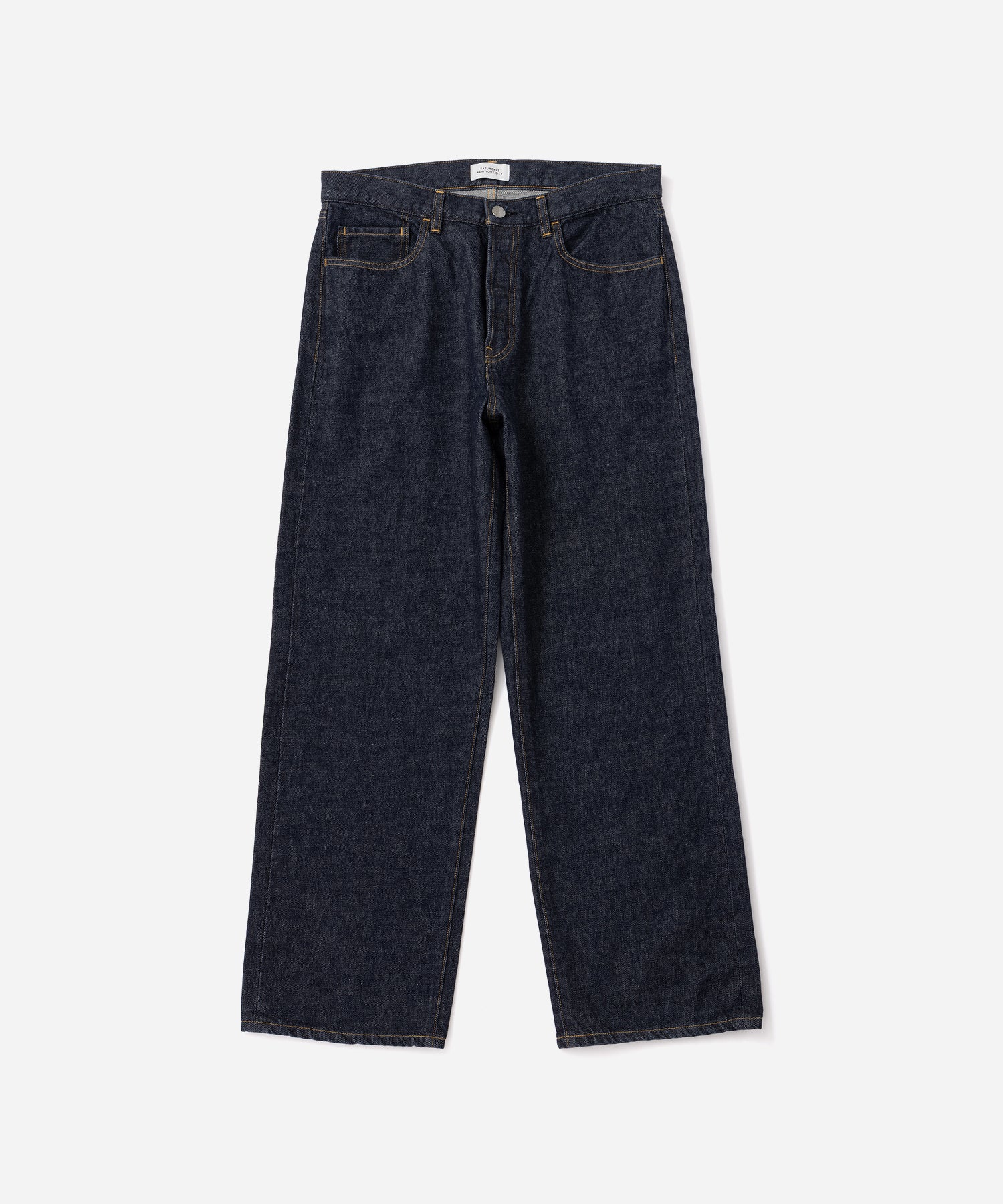 Saturdays NYC Tobias Straight Rinsed Denim Pant in Navy